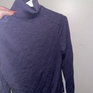 Purple Form-Fitting Long Sleeved Turtle Neck